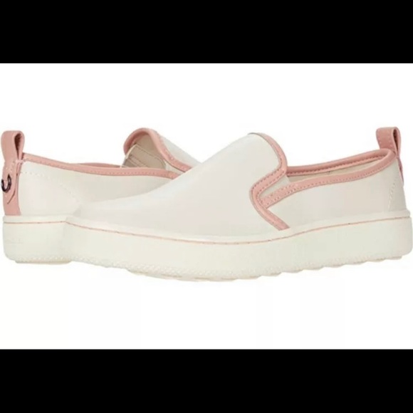 Coach Genuine Leather Petal Trim Cream Slip On - Picture 1 of 6